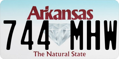 AR license plate 744MHW