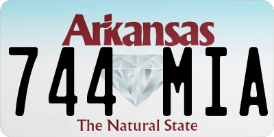 AR license plate 744MIA