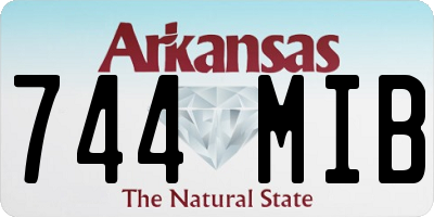 AR license plate 744MIB