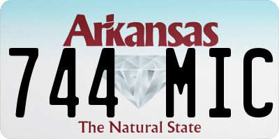 AR license plate 744MIC