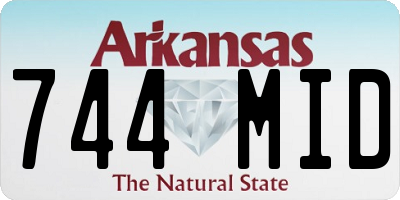AR license plate 744MID