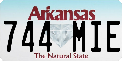 AR license plate 744MIE
