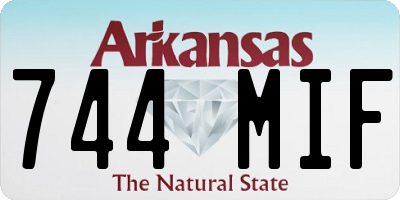 AR license plate 744MIF