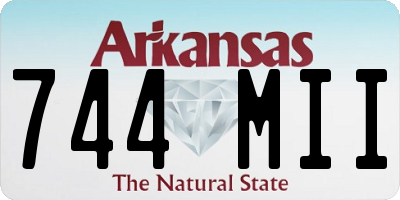 AR license plate 744MII
