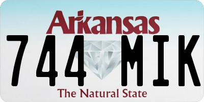 AR license plate 744MIK
