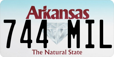 AR license plate 744MIL
