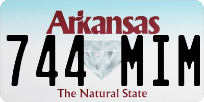 AR license plate 744MIM