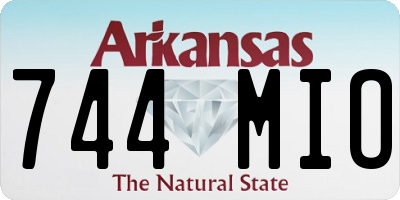 AR license plate 744MIO
