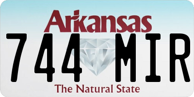 AR license plate 744MIR
