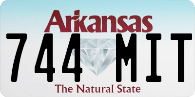 AR license plate 744MIT