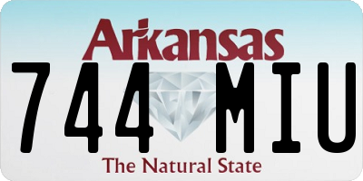 AR license plate 744MIU