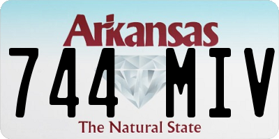 AR license plate 744MIV