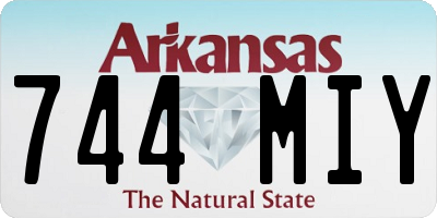 AR license plate 744MIY