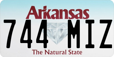 AR license plate 744MIZ