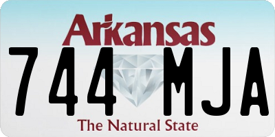 AR license plate 744MJA