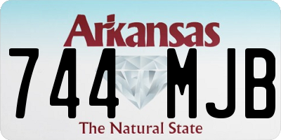 AR license plate 744MJB