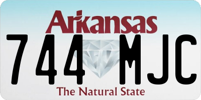 AR license plate 744MJC