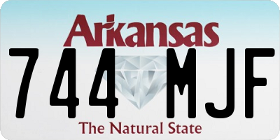 AR license plate 744MJF