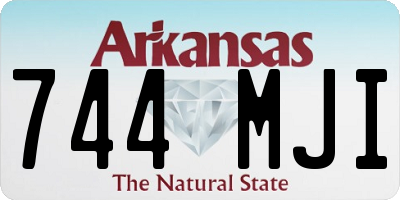 AR license plate 744MJI