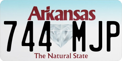 AR license plate 744MJP