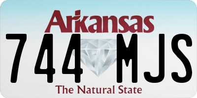 AR license plate 744MJS