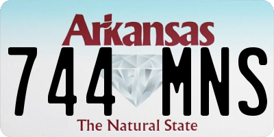 AR license plate 744MNS