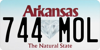 AR license plate 744MOL