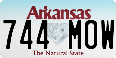 AR license plate 744MOW