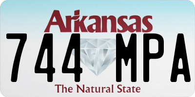 AR license plate 744MPA
