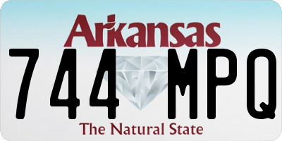AR license plate 744MPQ