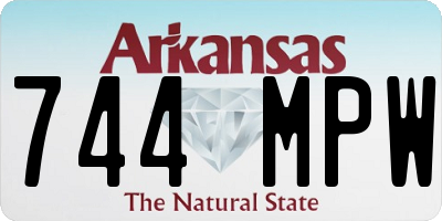 AR license plate 744MPW