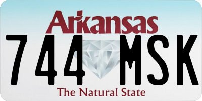 AR license plate 744MSK