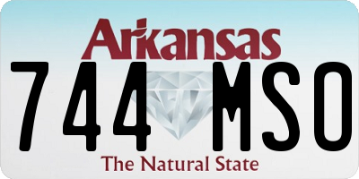 AR license plate 744MSO