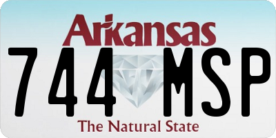 AR license plate 744MSP