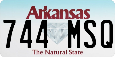 AR license plate 744MSQ