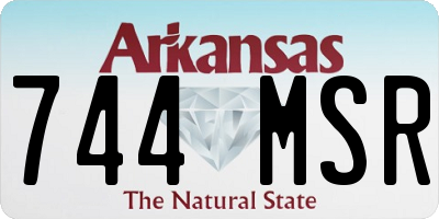 AR license plate 744MSR