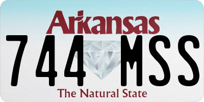 AR license plate 744MSS