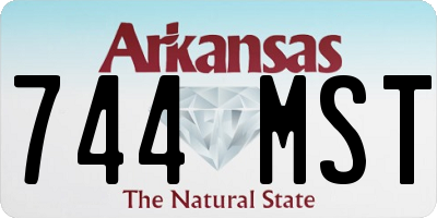 AR license plate 744MST