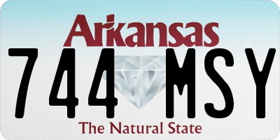 AR license plate 744MSY