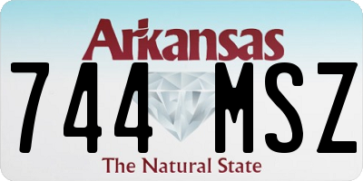 AR license plate 744MSZ