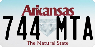 AR license plate 744MTA