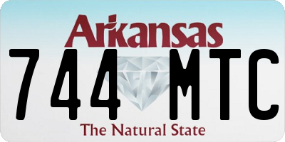 AR license plate 744MTC