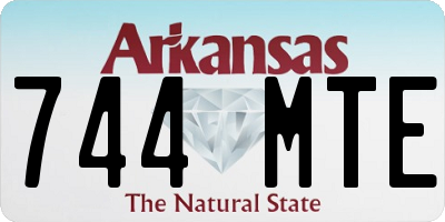 AR license plate 744MTE