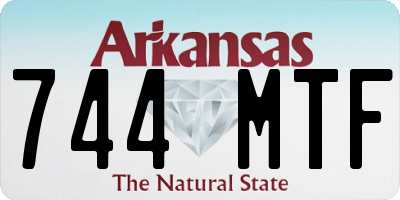 AR license plate 744MTF