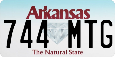 AR license plate 744MTG