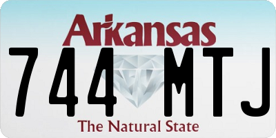 AR license plate 744MTJ