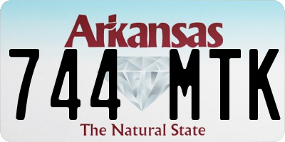 AR license plate 744MTK