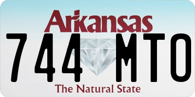 AR license plate 744MTO
