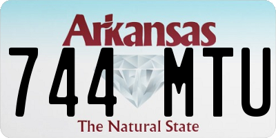 AR license plate 744MTU