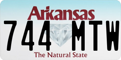 AR license plate 744MTW